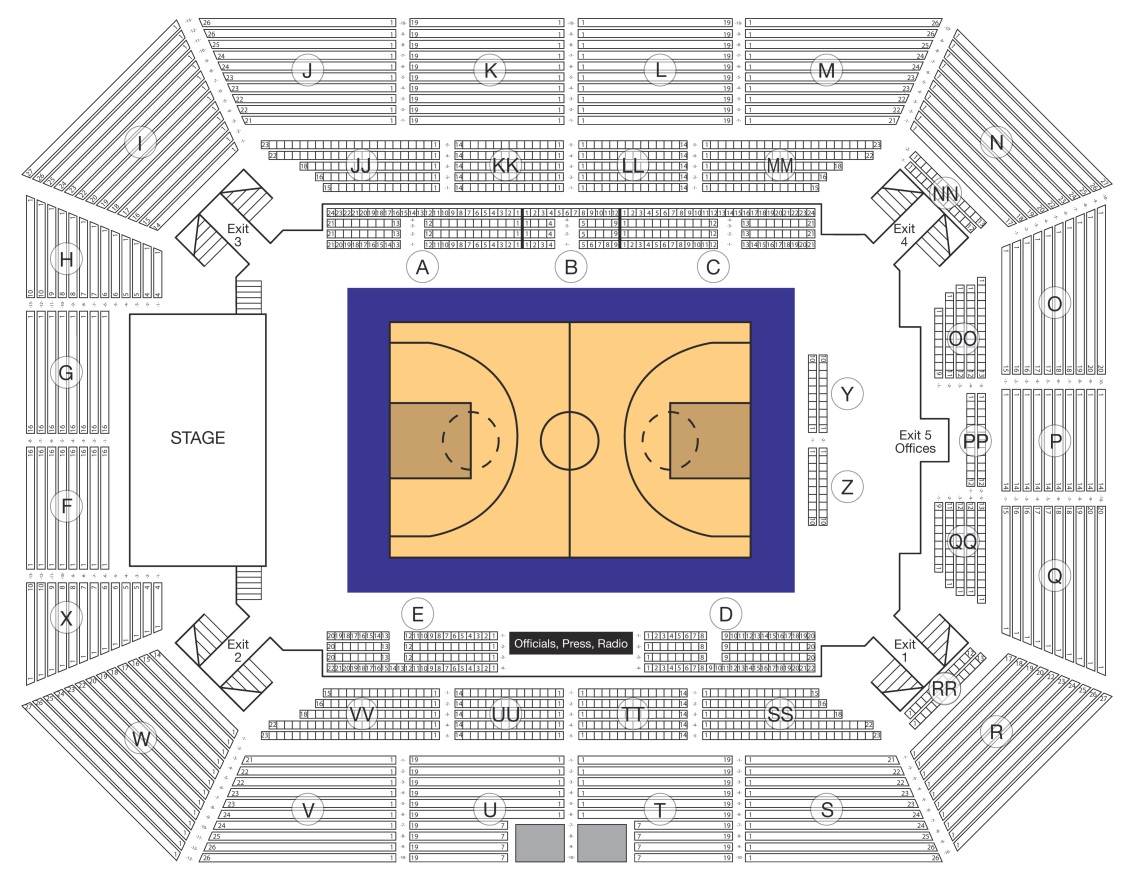 Memorial Coliseum Ky Seating Chart