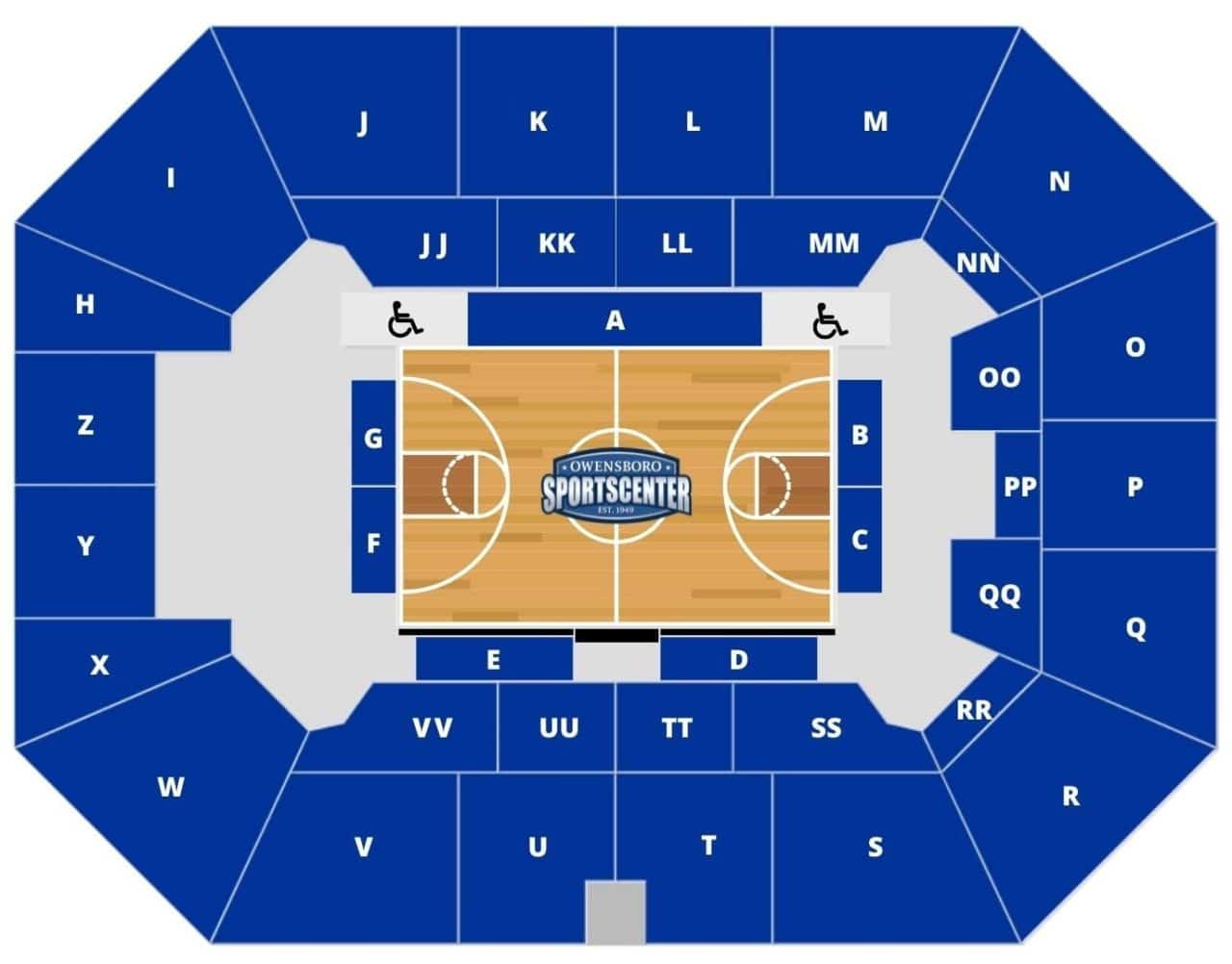 Seating Map Owensboro Sportscenter Owensboro, Ky.